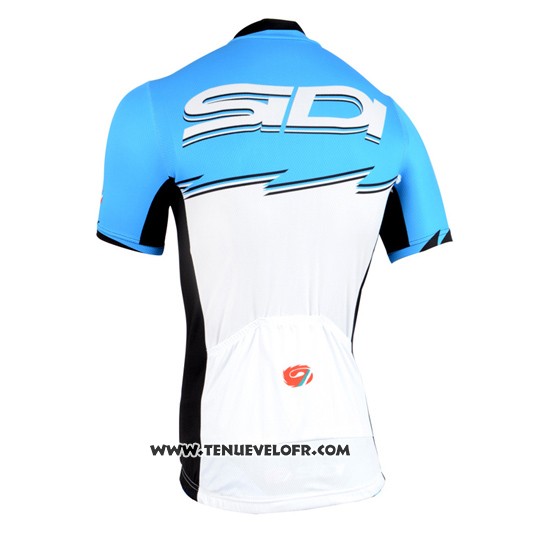 2015 Maillot Ciclismo Castelli SIDI Azur et Blanc Manches Courtes et Cuissard